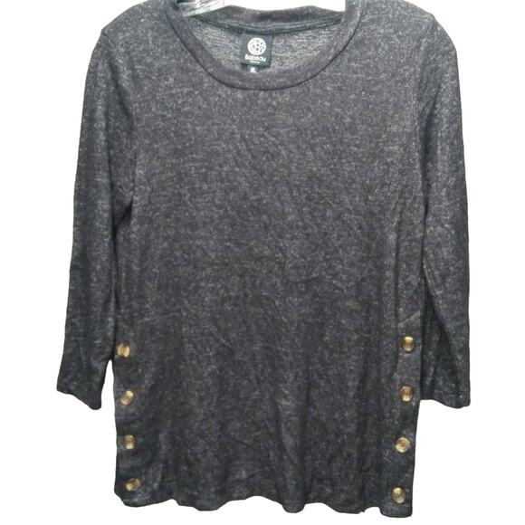 NWT Bobeau Knit Sweater – Heathered Gray, Size SP, 3/4 Sleeve - Picture 1 of 5